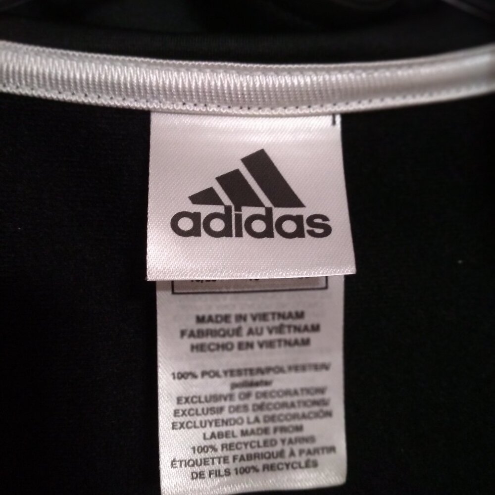 adidas boys Zip Front Iconic Jacket, Jet Black NWT - Picture 9 of 9